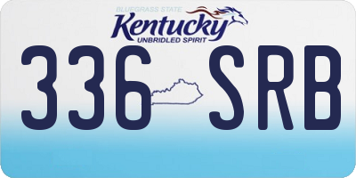 KY license plate 336SRB
