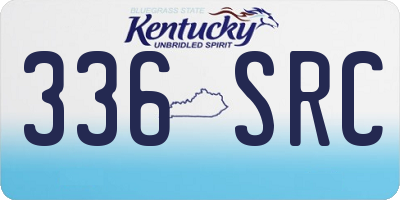 KY license plate 336SRC