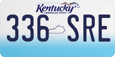 KY license plate 336SRE