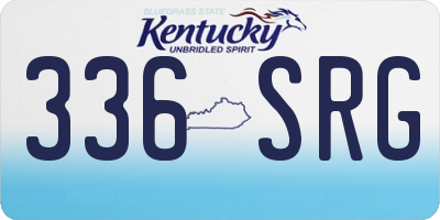 KY license plate 336SRG
