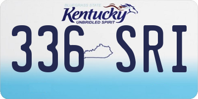 KY license plate 336SRI