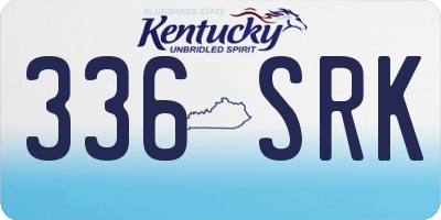 KY license plate 336SRK