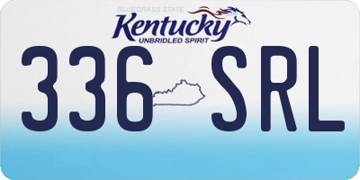 KY license plate 336SRL