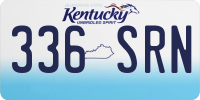 KY license plate 336SRN