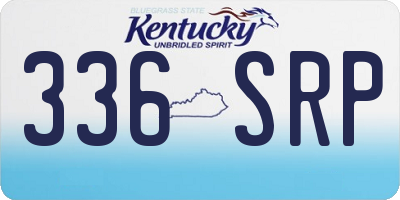 KY license plate 336SRP