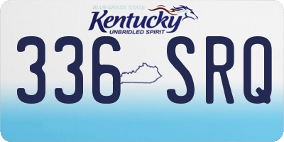 KY license plate 336SRQ