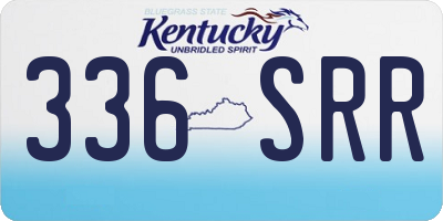 KY license plate 336SRR