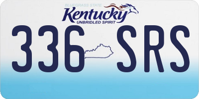KY license plate 336SRS