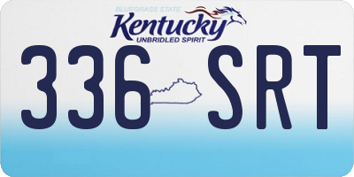 KY license plate 336SRT