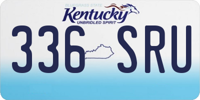 KY license plate 336SRU