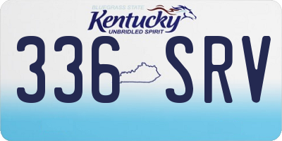 KY license plate 336SRV
