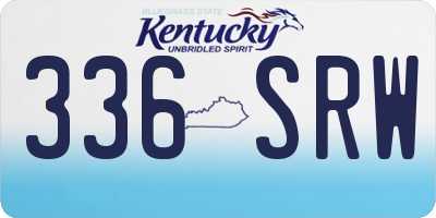 KY license plate 336SRW