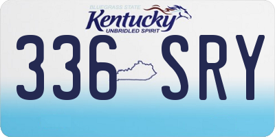 KY license plate 336SRY