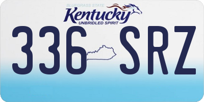 KY license plate 336SRZ