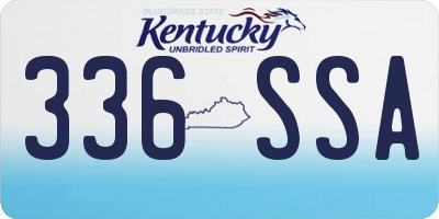 KY license plate 336SSA