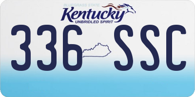 KY license plate 336SSC