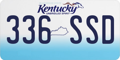 KY license plate 336SSD