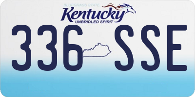 KY license plate 336SSE