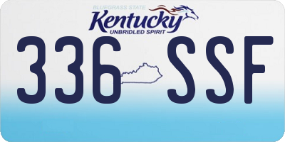 KY license plate 336SSF
