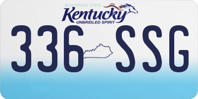 KY license plate 336SSG