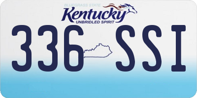 KY license plate 336SSI