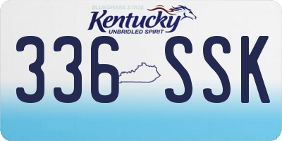 KY license plate 336SSK