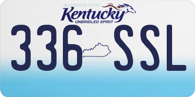 KY license plate 336SSL