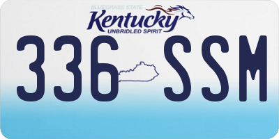 KY license plate 336SSM