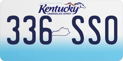 KY license plate 336SSO