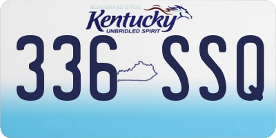 KY license plate 336SSQ