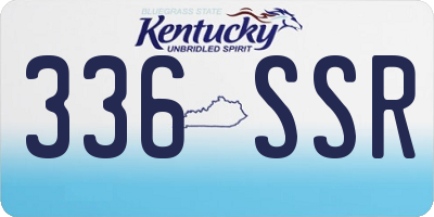 KY license plate 336SSR