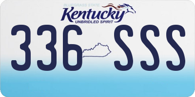 KY license plate 336SSS
