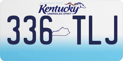 KY license plate 336TLJ