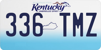 KY license plate 336TMZ