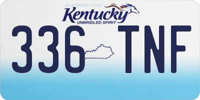 KY license plate 336TNF