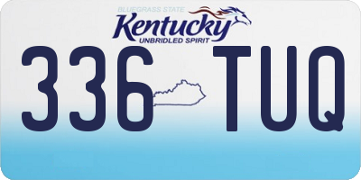KY license plate 336TUQ