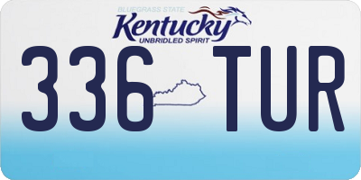KY license plate 336TUR