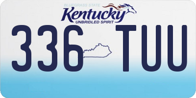 KY license plate 336TUU