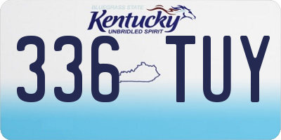 KY license plate 336TUY