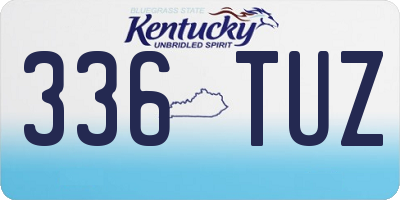 KY license plate 336TUZ