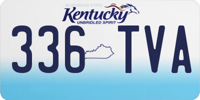 KY license plate 336TVA