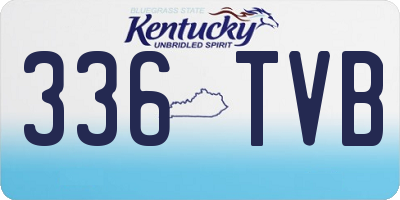 KY license plate 336TVB