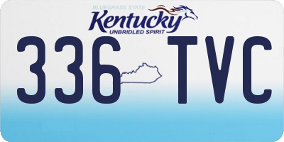 KY license plate 336TVC