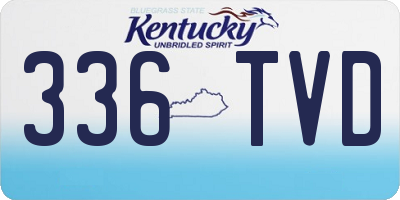 KY license plate 336TVD