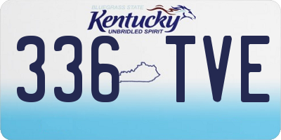 KY license plate 336TVE