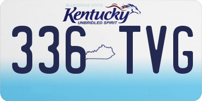 KY license plate 336TVG