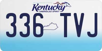 KY license plate 336TVJ