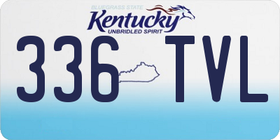 KY license plate 336TVL