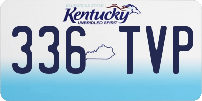 KY license plate 336TVP