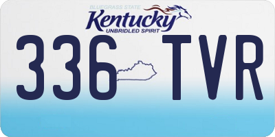 KY license plate 336TVR